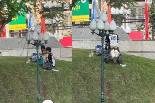 Clip sex lén lút tình nhân Bắc Ninh âu yếm tại công viên