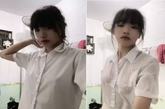 Em gái tắm xong đẹp quá, nhìn đi anh