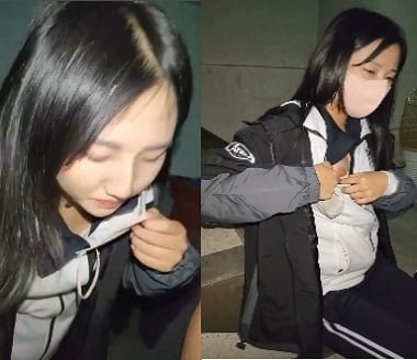 Nữ sinh dâm đãng thèm tinh trùng thầy giáo trong cầu thang